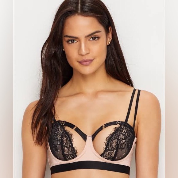 ✨ Bluebella Amira Rose Dust & Black Bra ✨ NEW! ✨ 36B US/UK - Picture 2 of 13